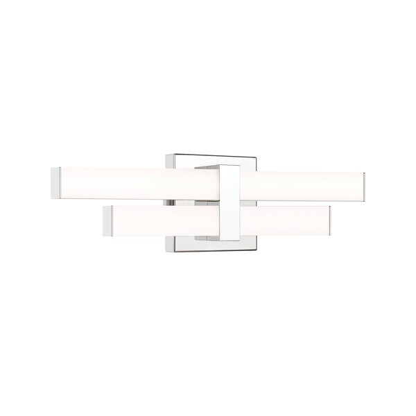 Z-Lite Zane Vanity, 2-Light, 18 In.W x 2.5 In.L x 5 In.H, Chrome /Frosted 1008-18W-CH-LED - main